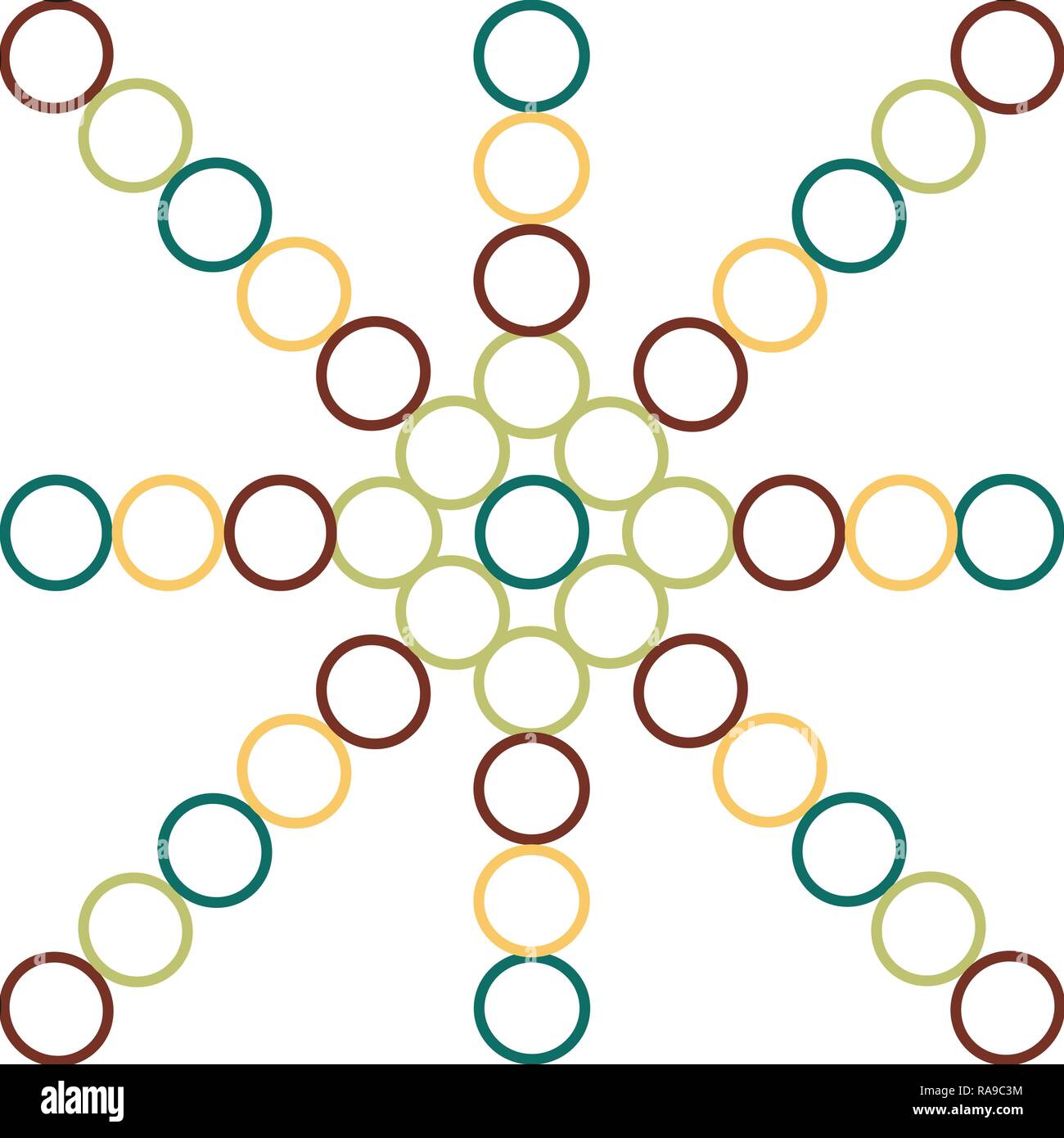 Seamless pattern with circles easily editable vector image Stock Vector
