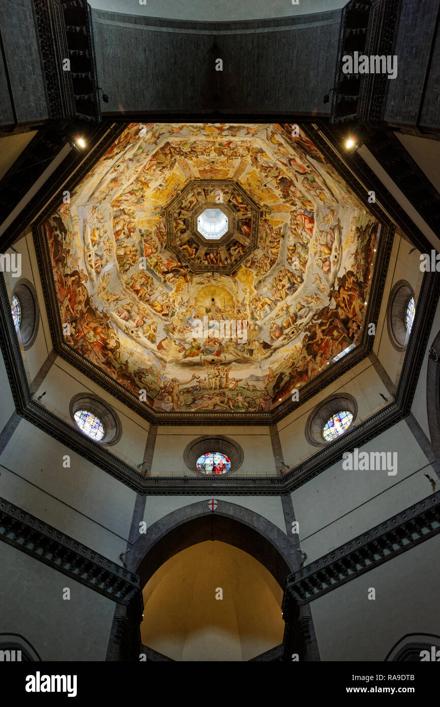 Interior of Florence Cathedral Dome Stock Photo