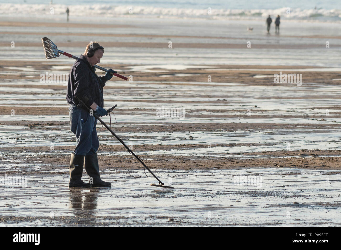 Metal Detecting Detectorist High Resolution Stock Photography and