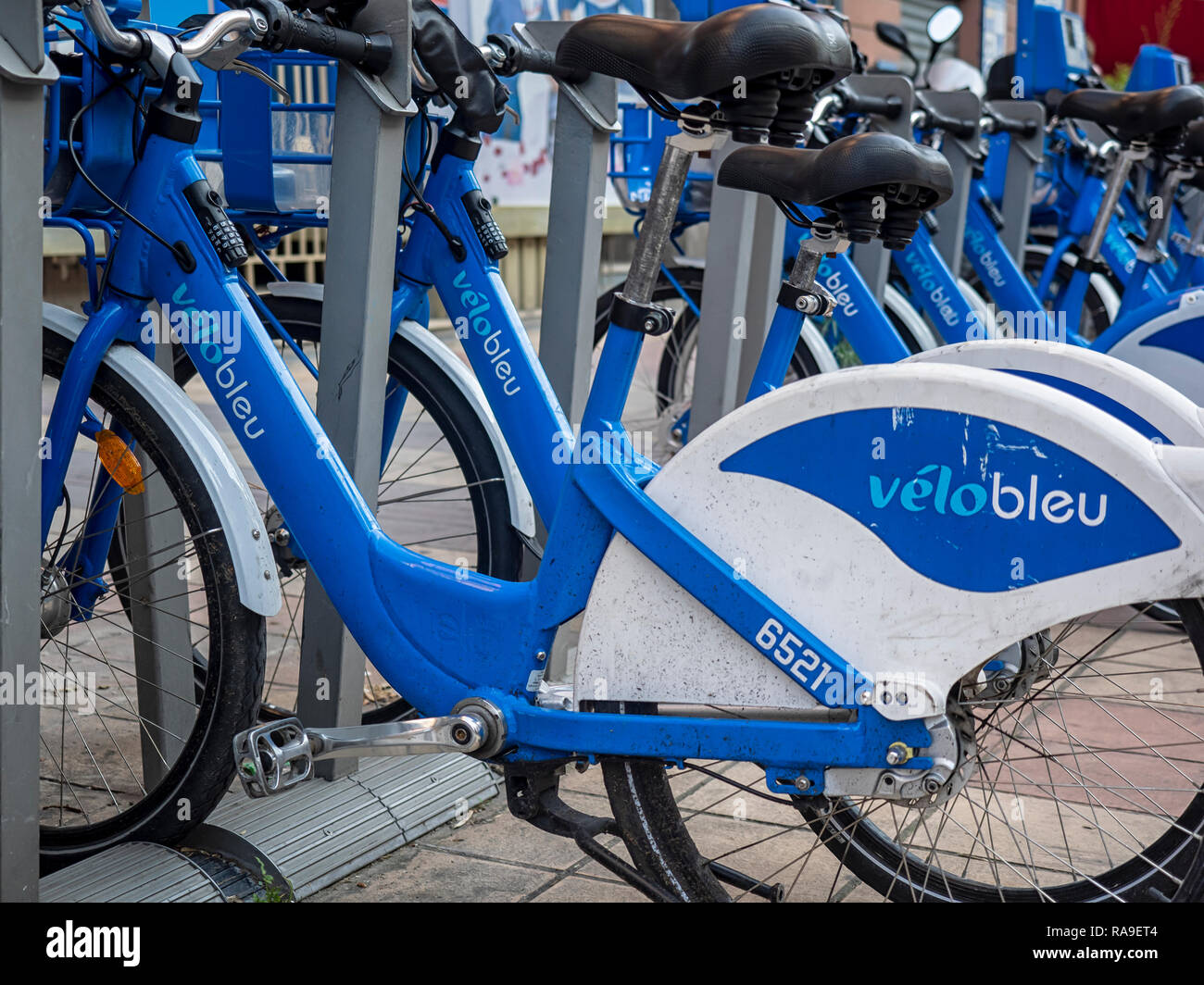 Velobleu rental bike station hi-res stock photography and images - Alamy