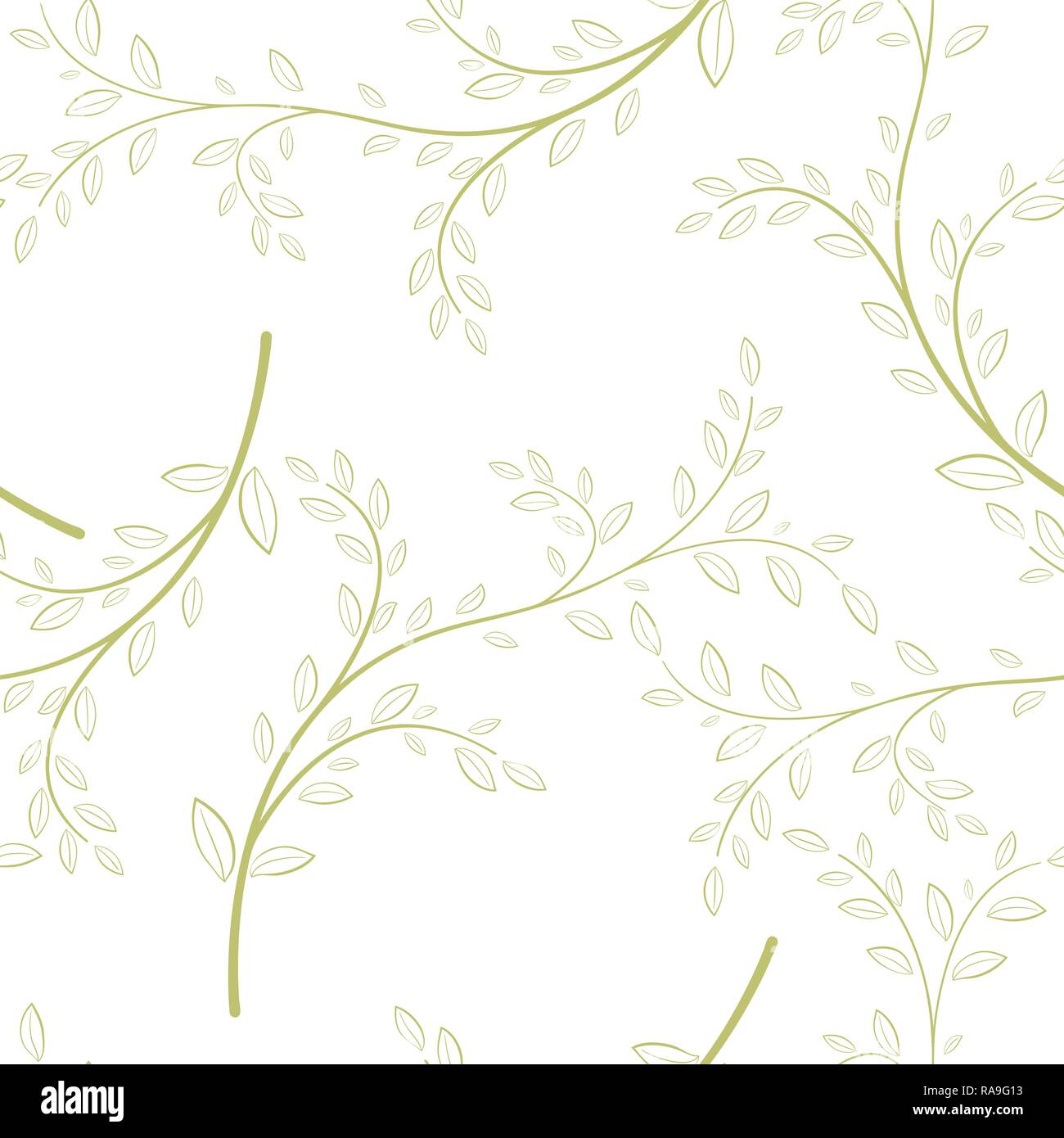 Seamless leaves background Easily editable vector image Stock Vector