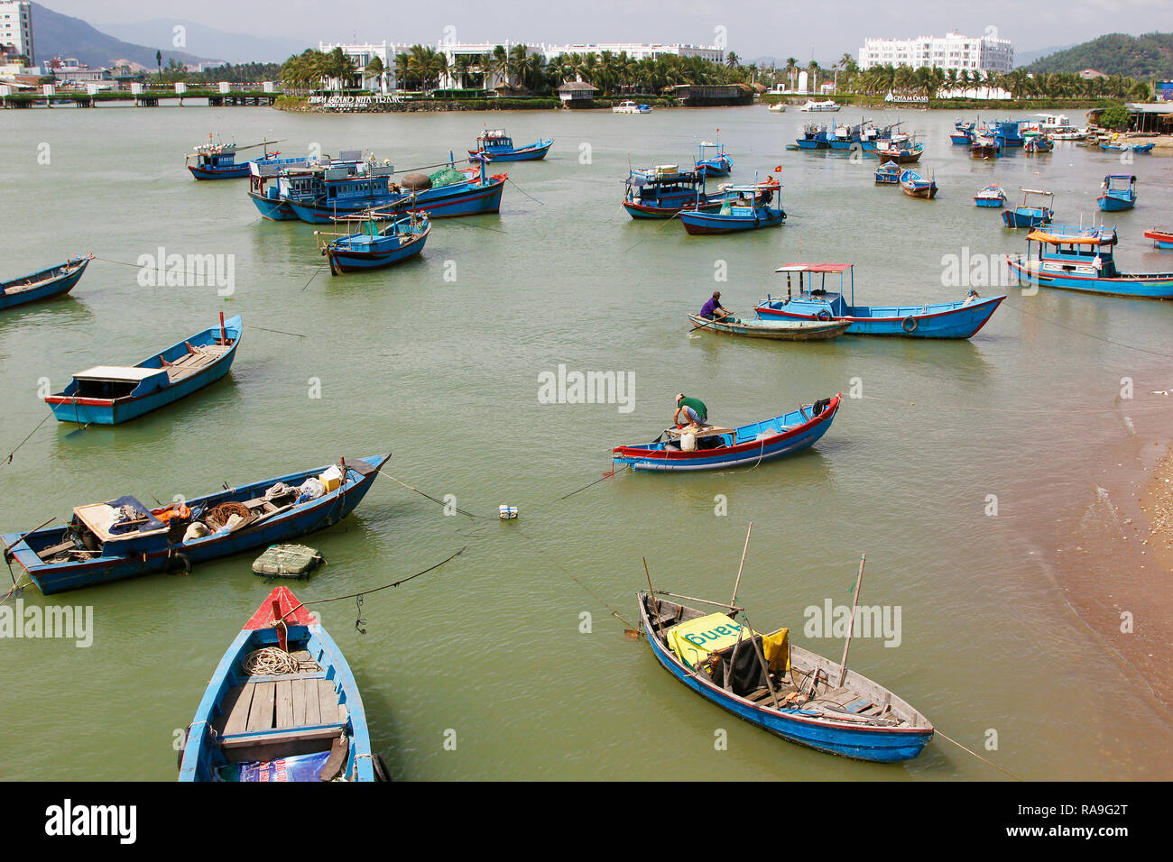 Nha Trang, a coastal city, capital of Khanh Hoa Province, on the South Central Coast of Vietnam, February 6, 2018. (CTK Photo/Jan Rychetsky) Stock Photo