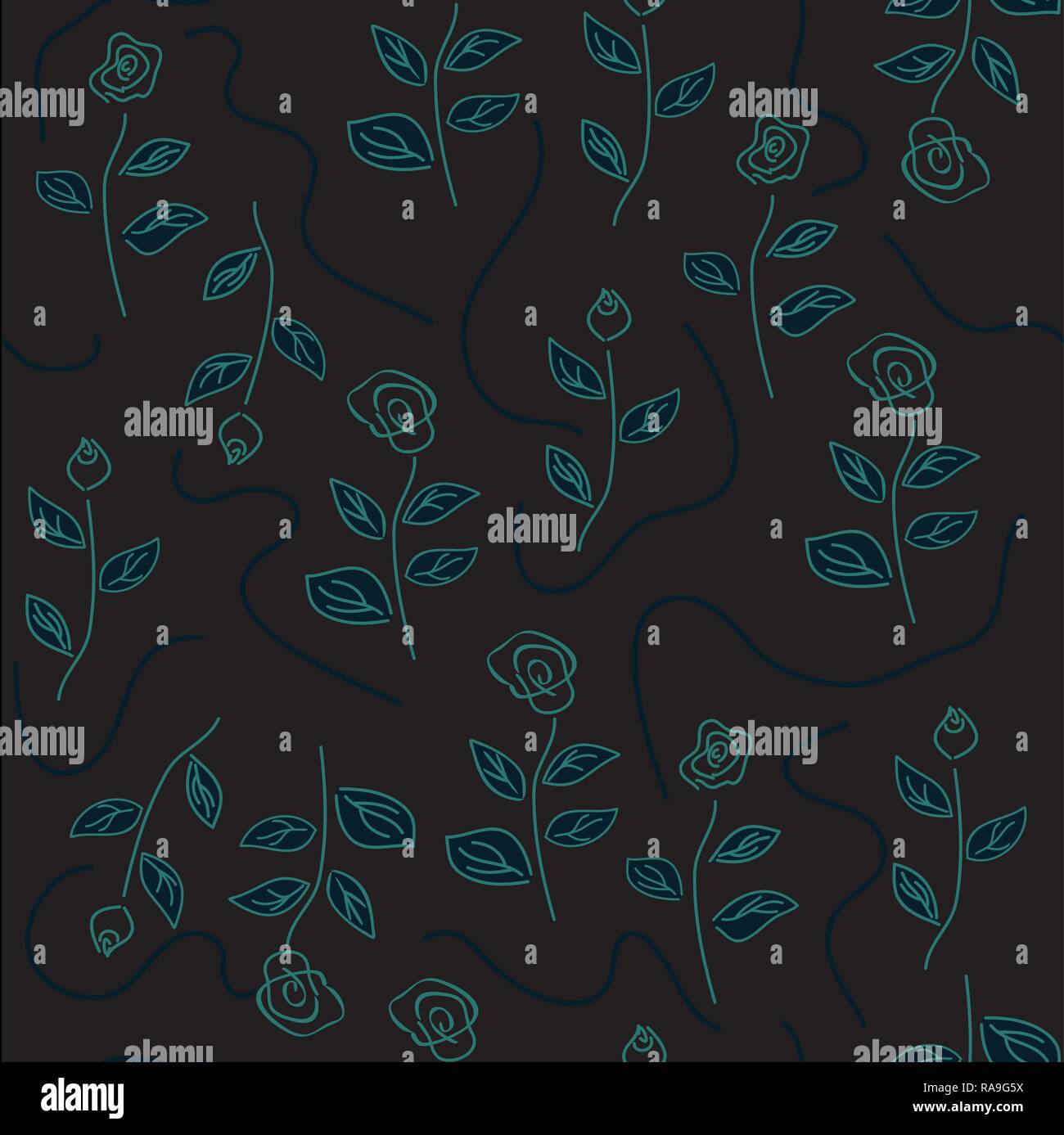 decorative seamless pattern with rose. vector Stock Vector Image & Art ...