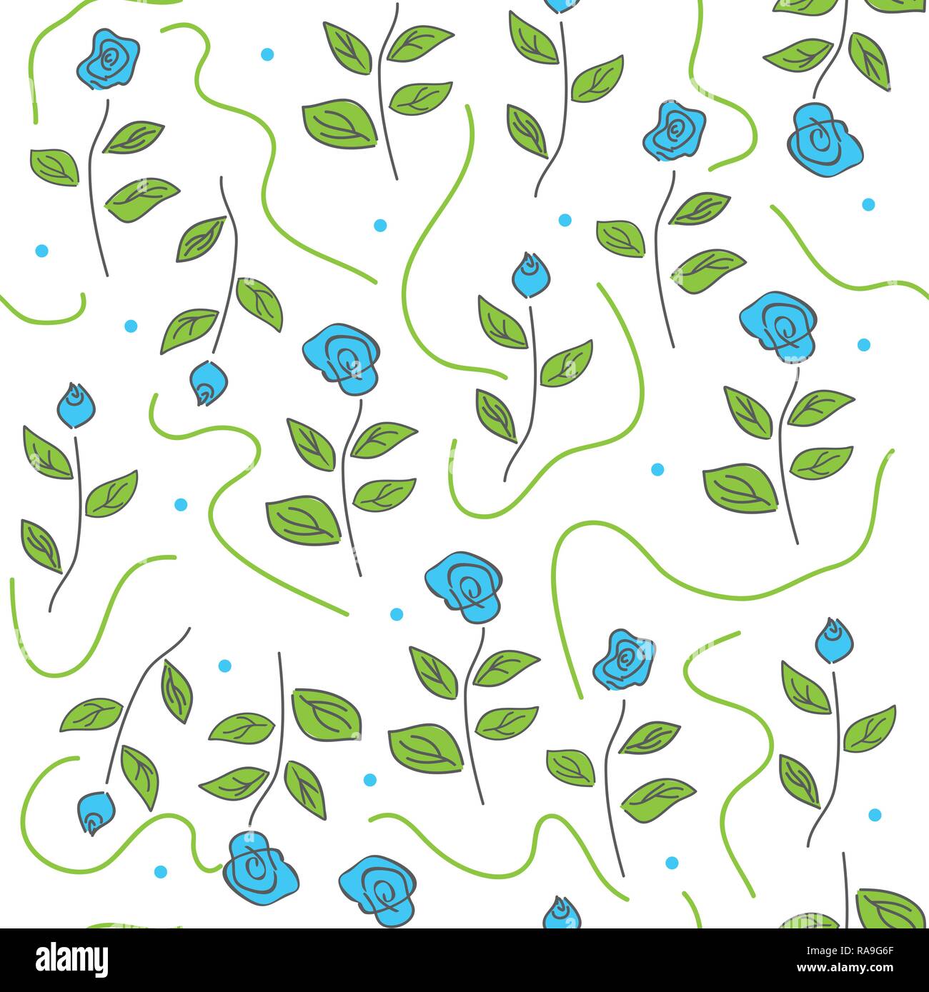 decorative seamless pattern with roses Stock Vector