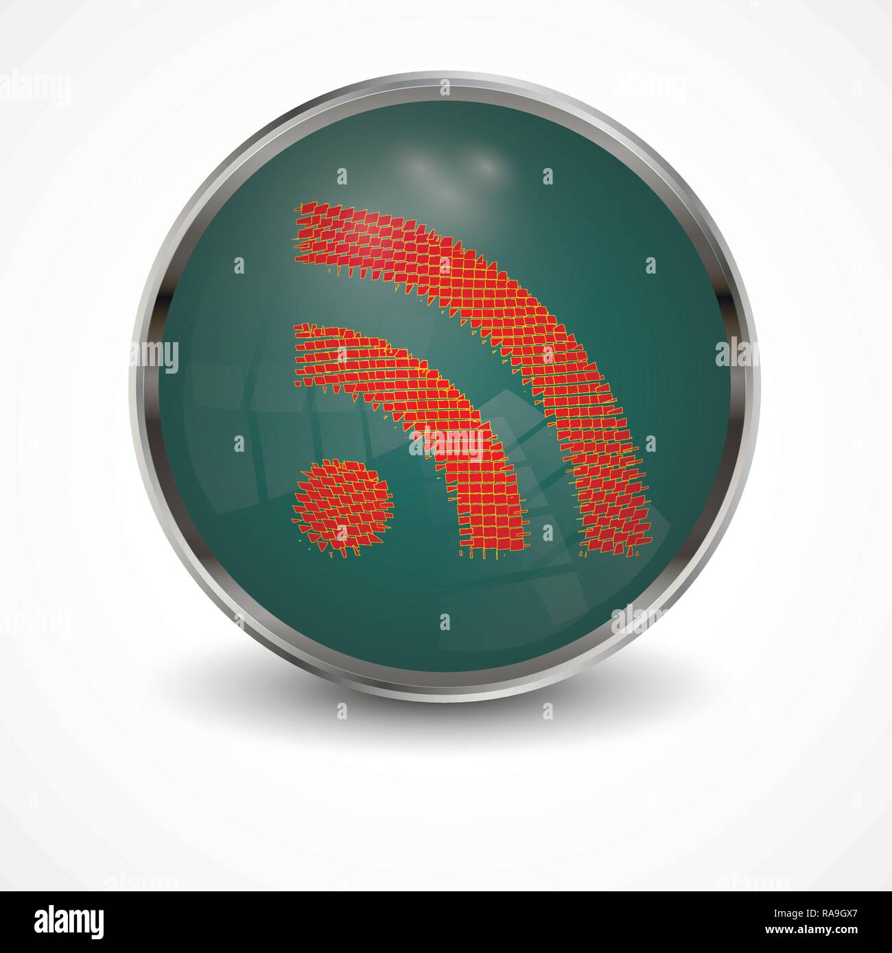 web button  circle frame Easily editable vector image Stock Vector