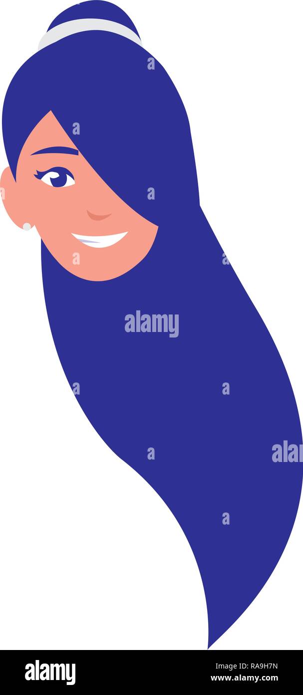 beautiful woman head avatar character vector illustration design Stock ...