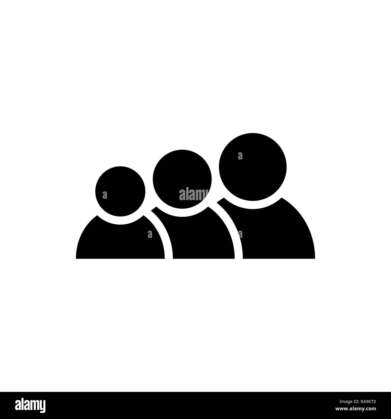 People icon. Vector group of humans sign Stock Vector