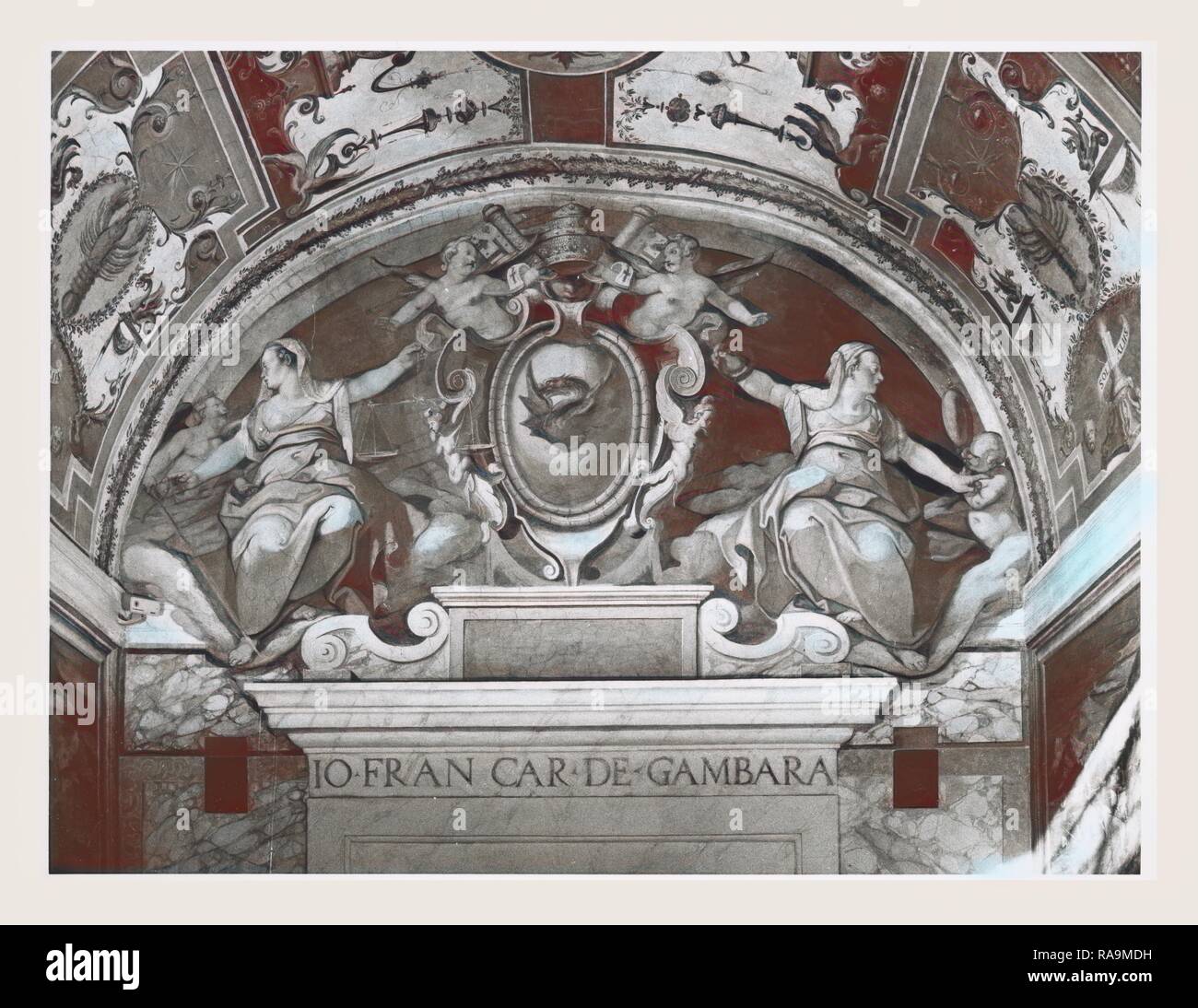 Lazio, Viterbo, Bagnaia, Villa Lante. Reimagined by Gibon. Classic art