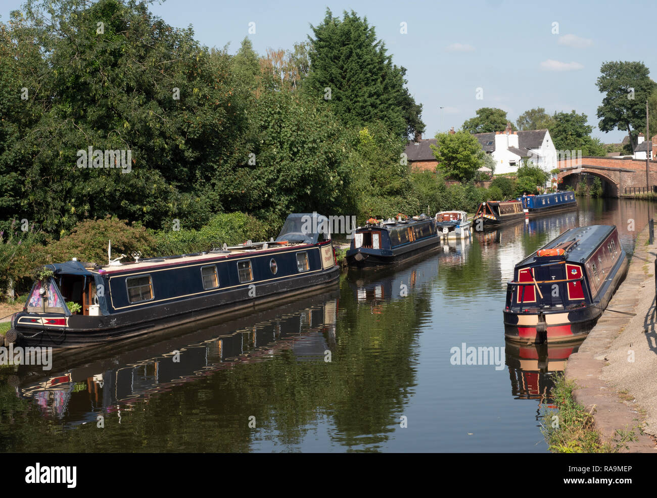 Bridgewater Canal at Lymm, Cheshire, England, UK. Stock Photo
