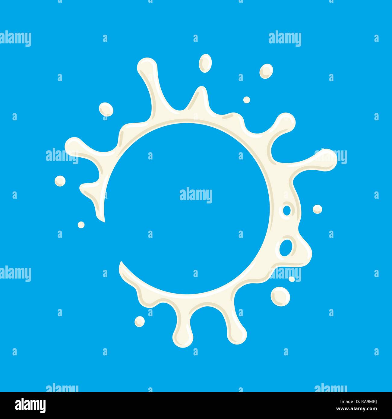 milk label vector. Milk splash and blot design, shape creative illustration. Stock Vector