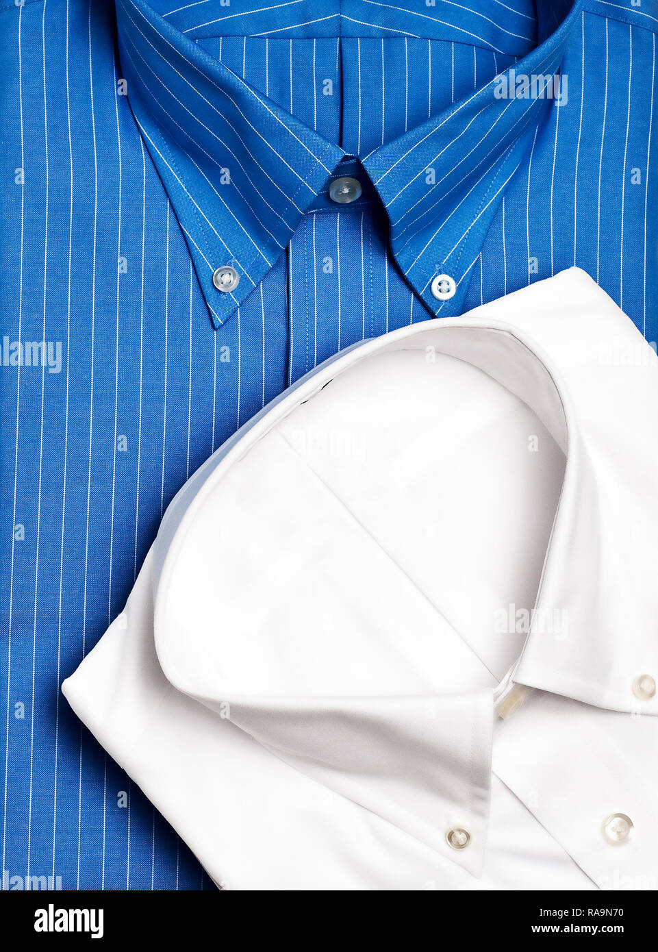 Men's dress shirts with buttondown collar Stock Photo Alamy