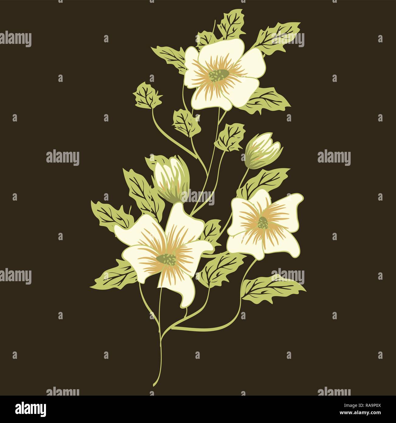 Flower seamless pattern vector Stock Vector Image & Art - Alamy