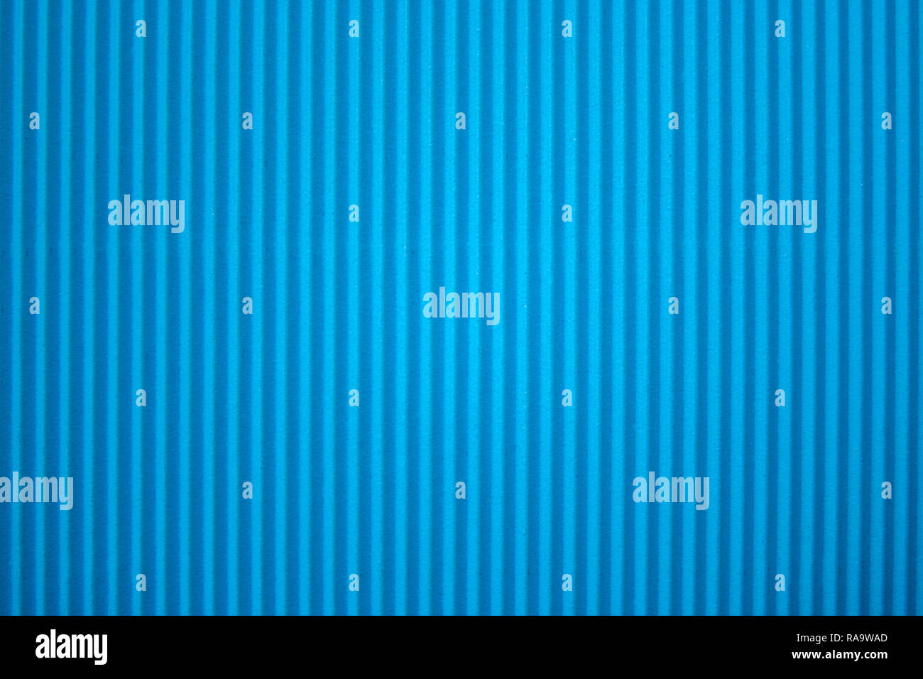 Blue corrugated paper texture. Abstract blue background Stock Photo