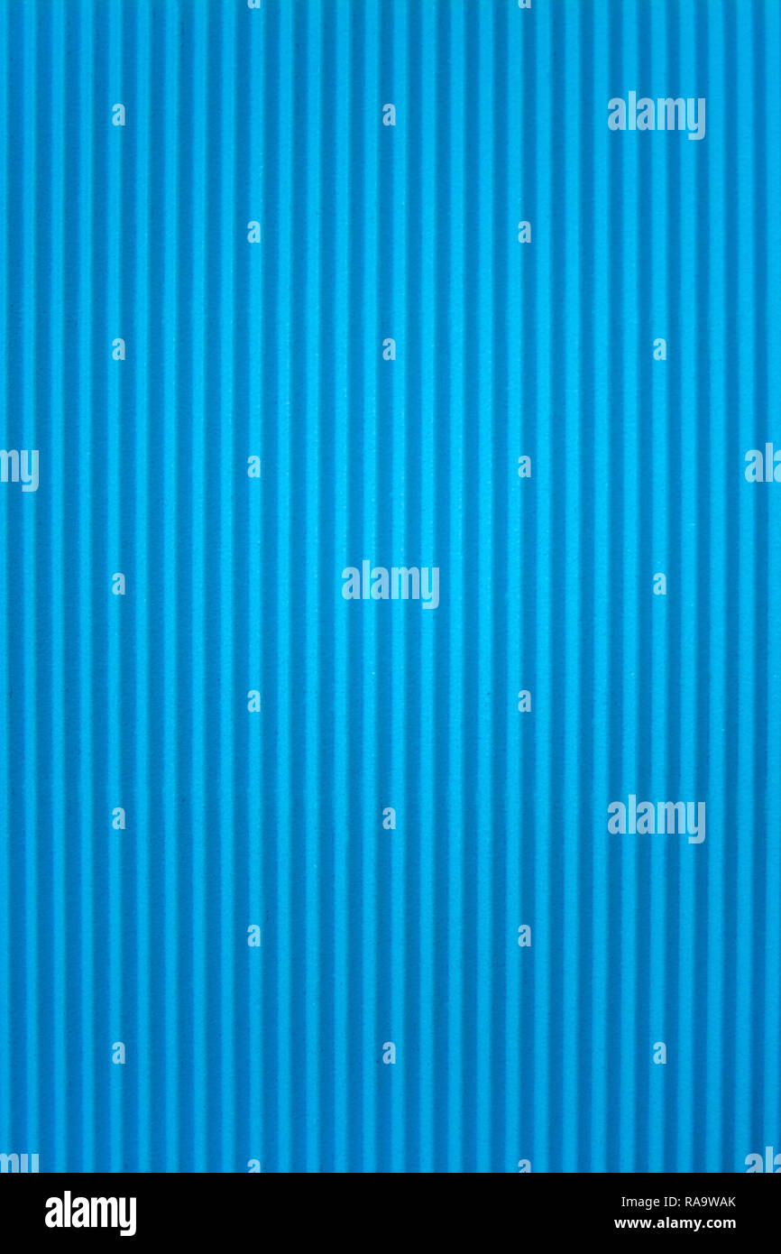 Blue corrugated paper texture. Abstract blue background Stock Photo
