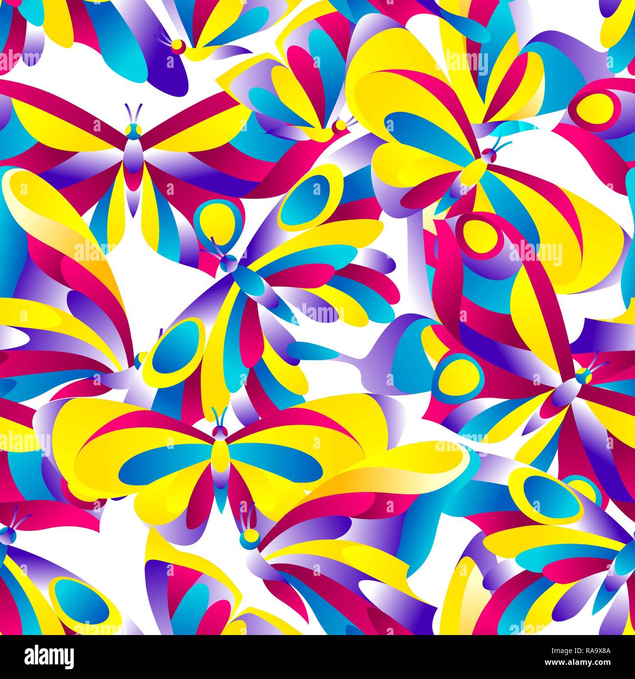 Seamless pattern with butterflies Stock Vector Image & Art - Alamy