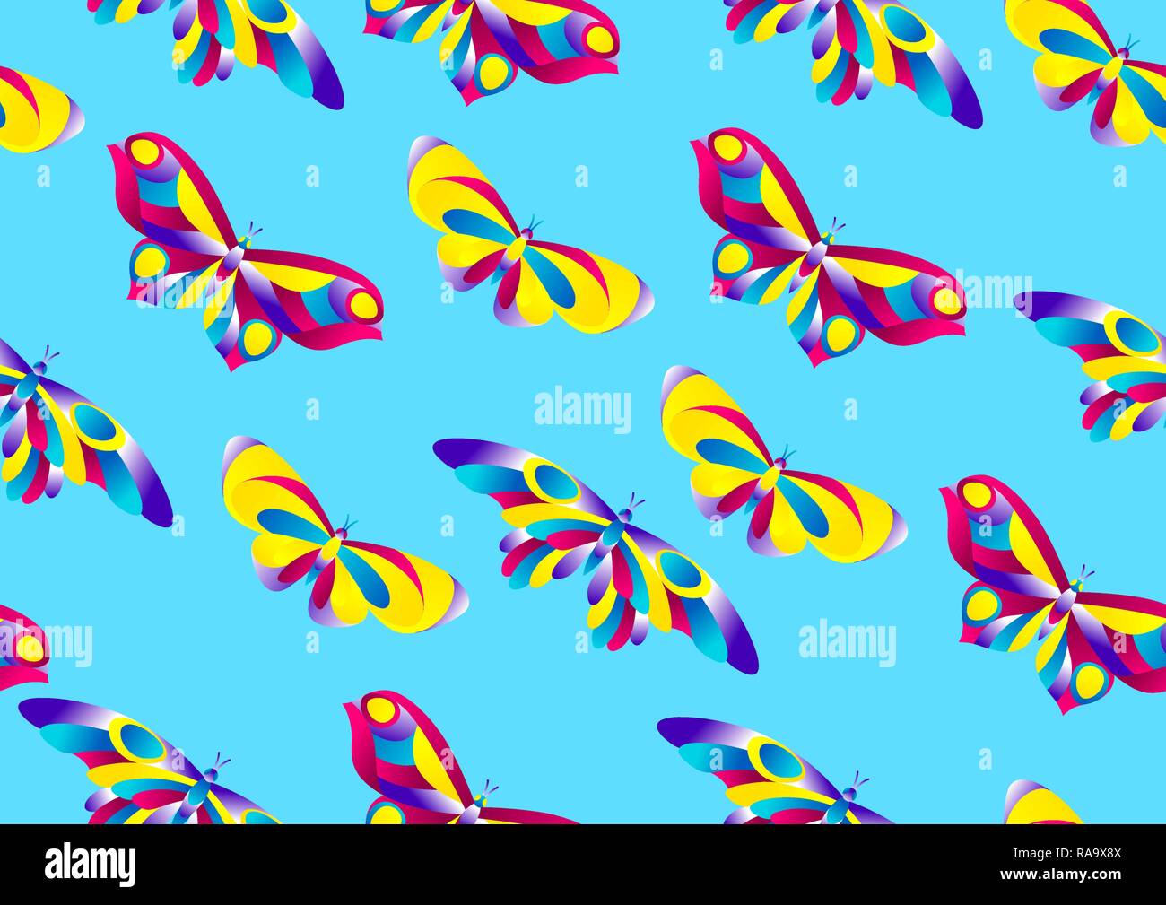 Seamless pattern with butterflies Stock Vector Image Art Alamy