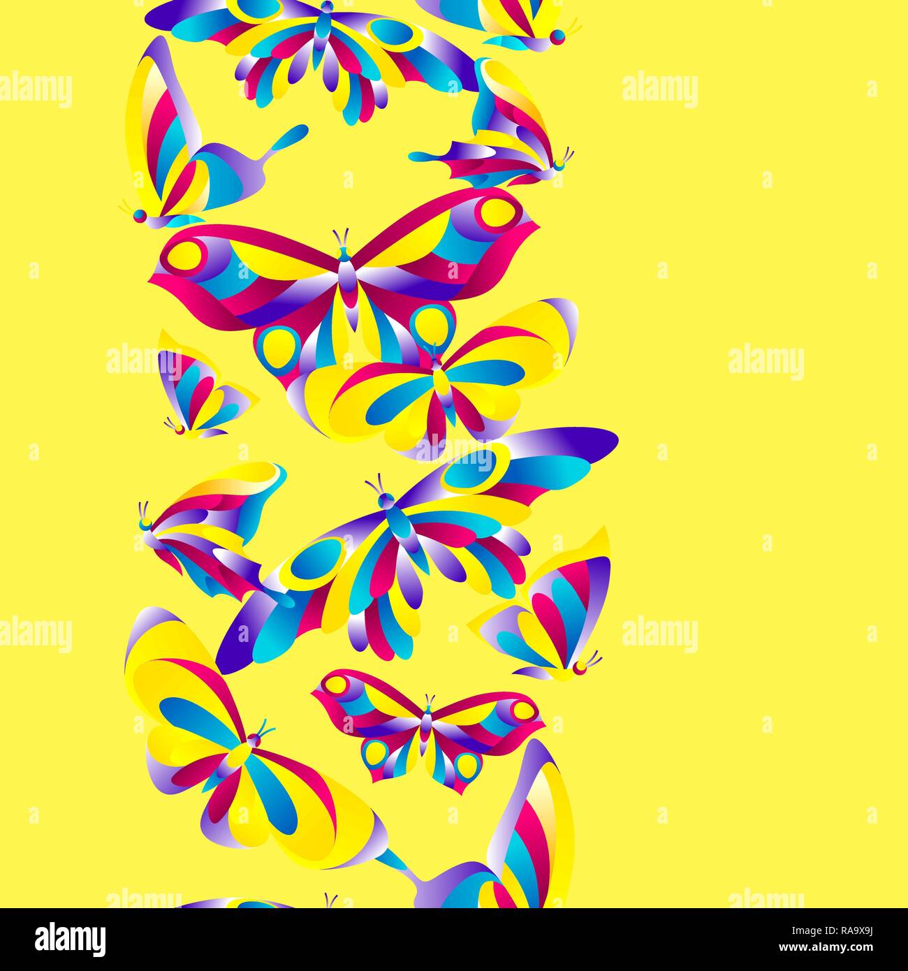 Seamless pattern with butterflies Stock Vector Image & Art - Alamy