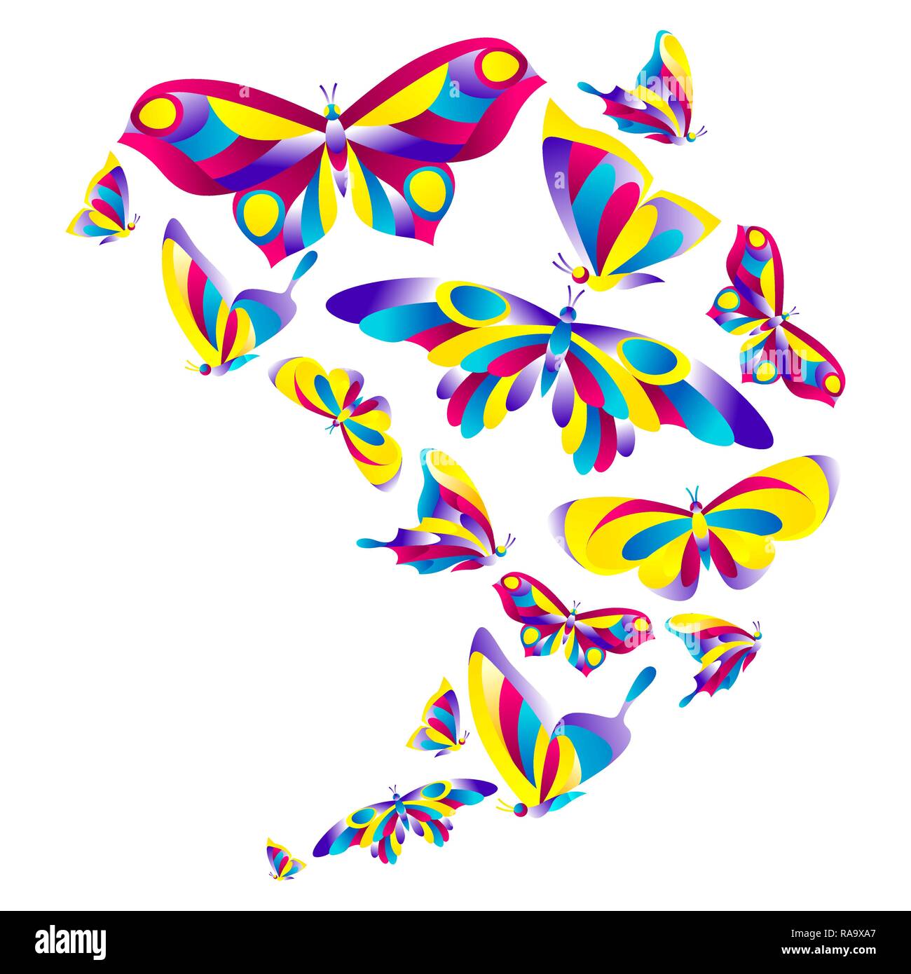 Background design with butterflies Stock Vector Image & Art - Alamy