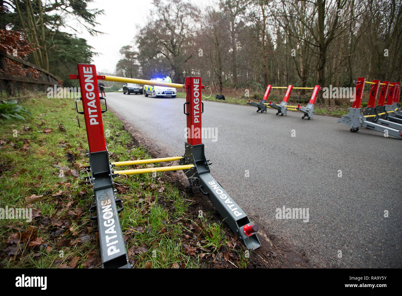 The new antiterror measures that have been put in around Sandringham