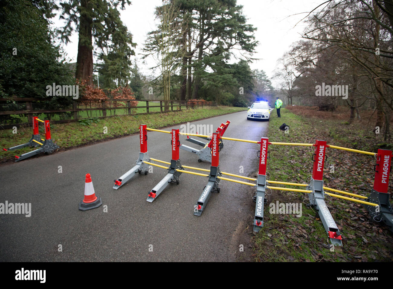 The new antiterror measures that have been put in around Sandringham