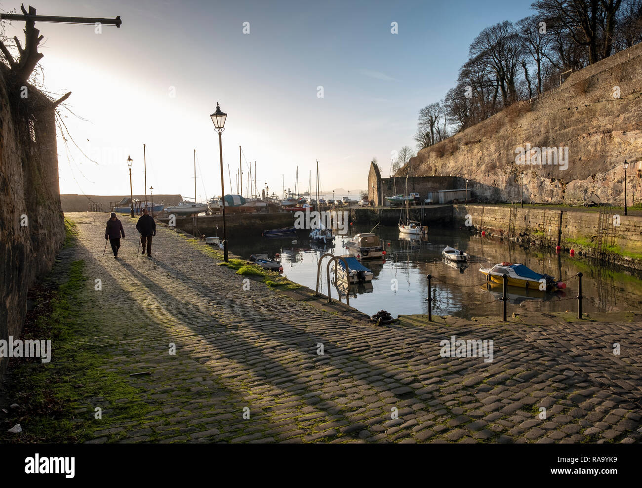A view of Dysart harbour, Kirkcaldy, Scotland Stock Photo