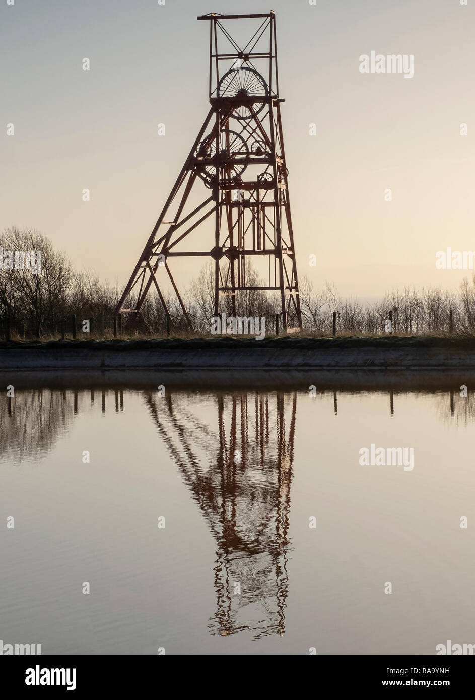 Winding Gear (pit wheel) at the former Frances Colliery, Dysart Fife, Scotland Stock Photo