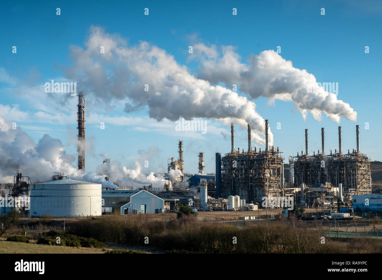 Mossmorran gas plant, Cowdenbeath, Fife, Scotland Stock Photo Alamy