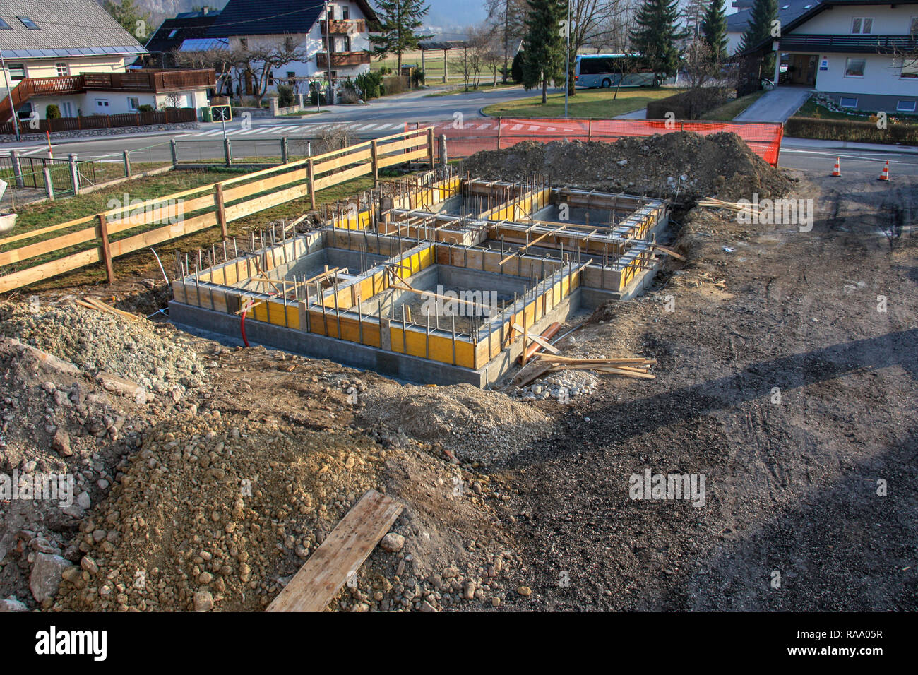 Foundation cement in metal hi-res stock photography and images - Alamy