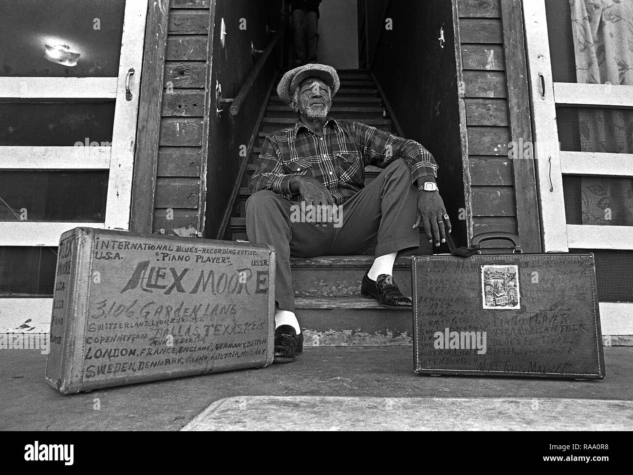 Alex Moore, legendary Texas Blues pianist Stock Photo