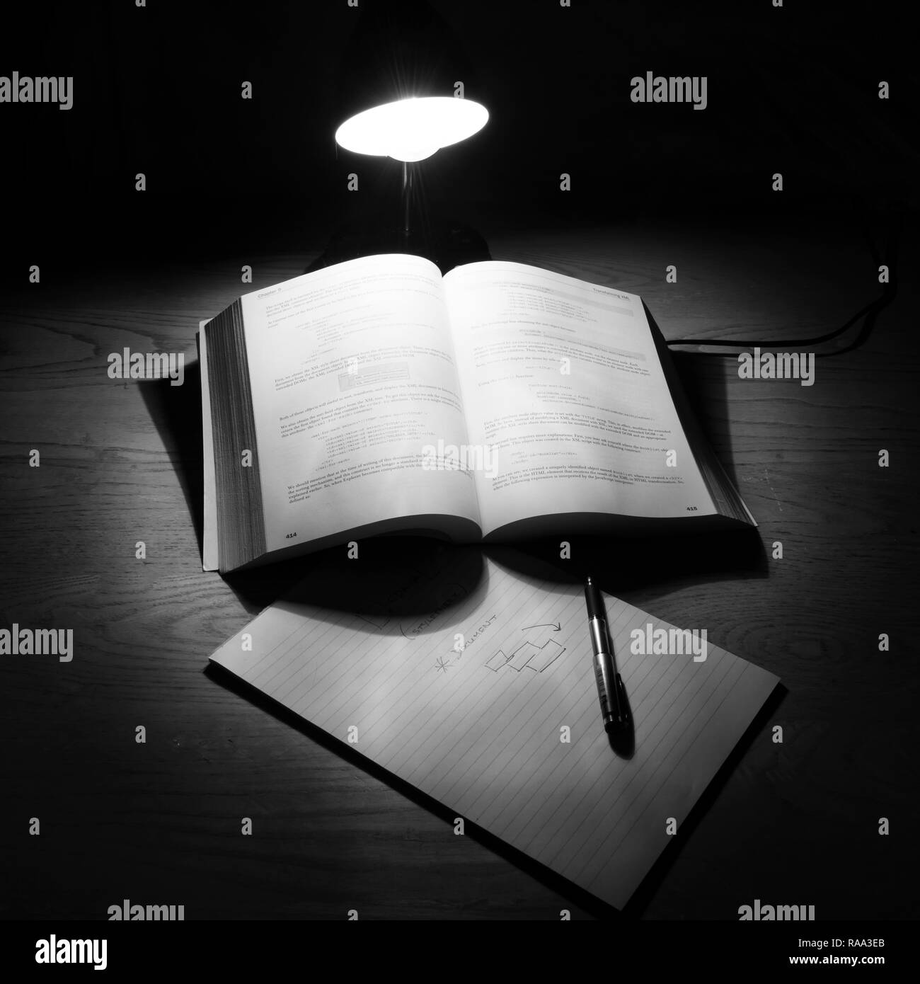 Text books studying Black and White Stock Photos & Images - Alamy
