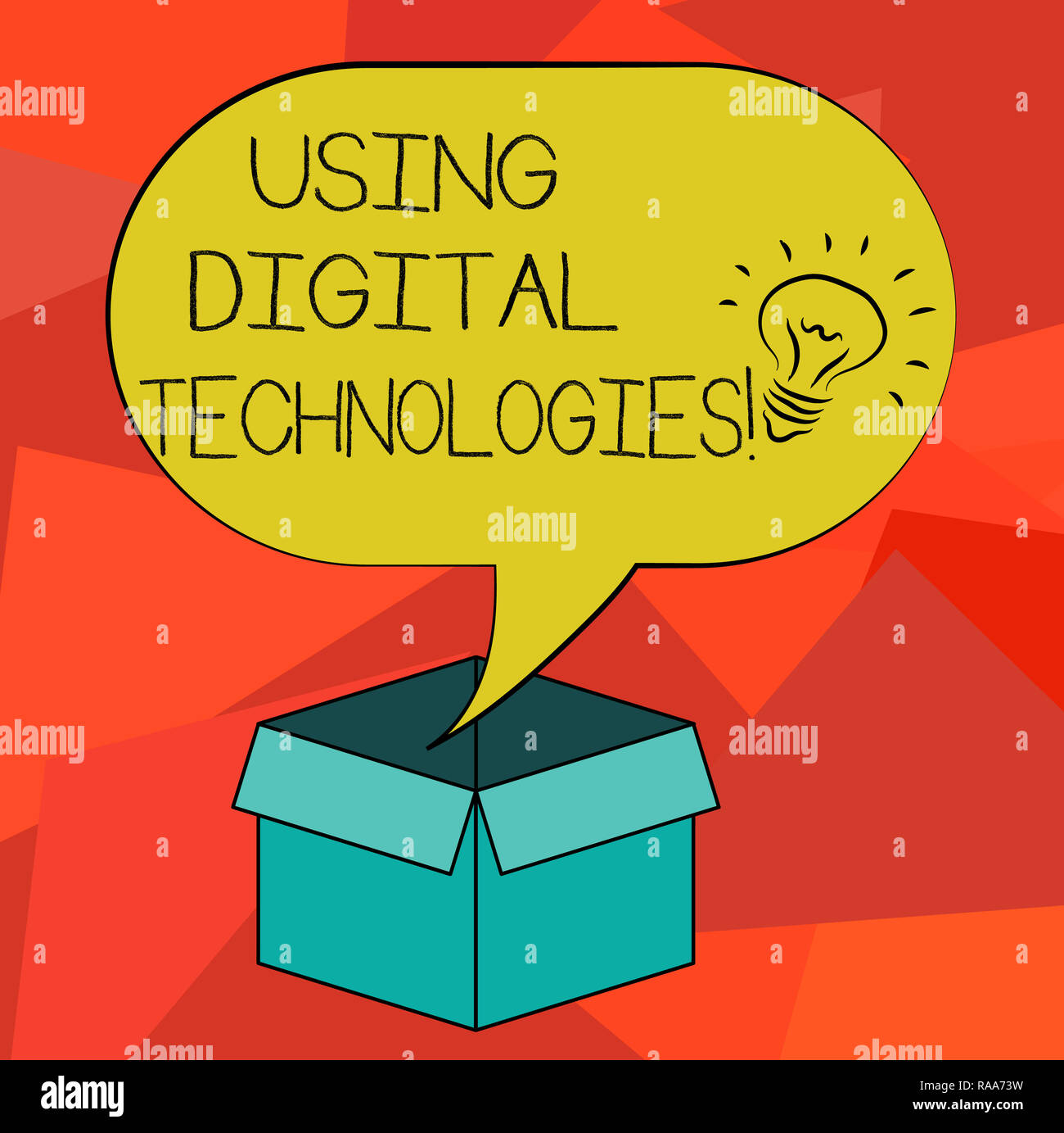 Word writing text Using Digital Technologies. Business concept for use ...