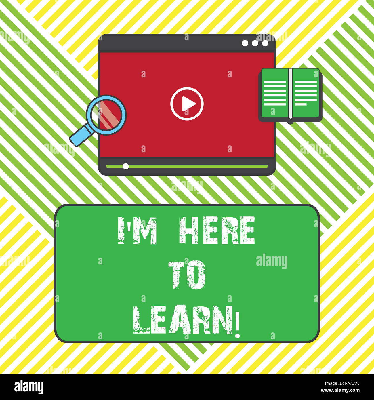 text sign showing i m here to learn conceptual photo school sign attendance