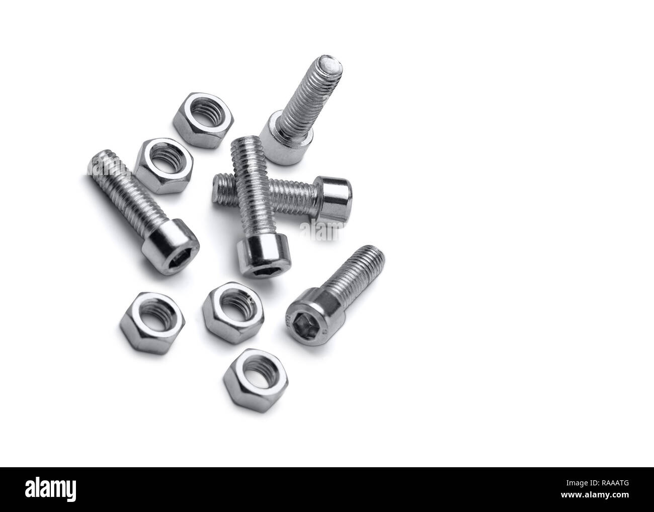 Nuts and bolts Stock Photo