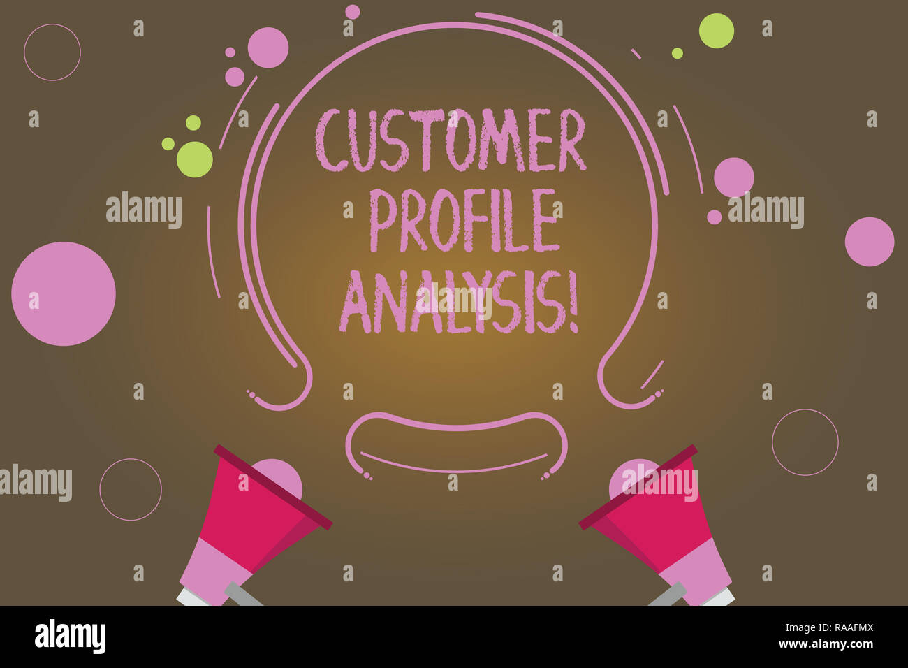 Customer Analysis Lettering Text sign showing Customer Profile Analysis. Conceptual photo customer ...