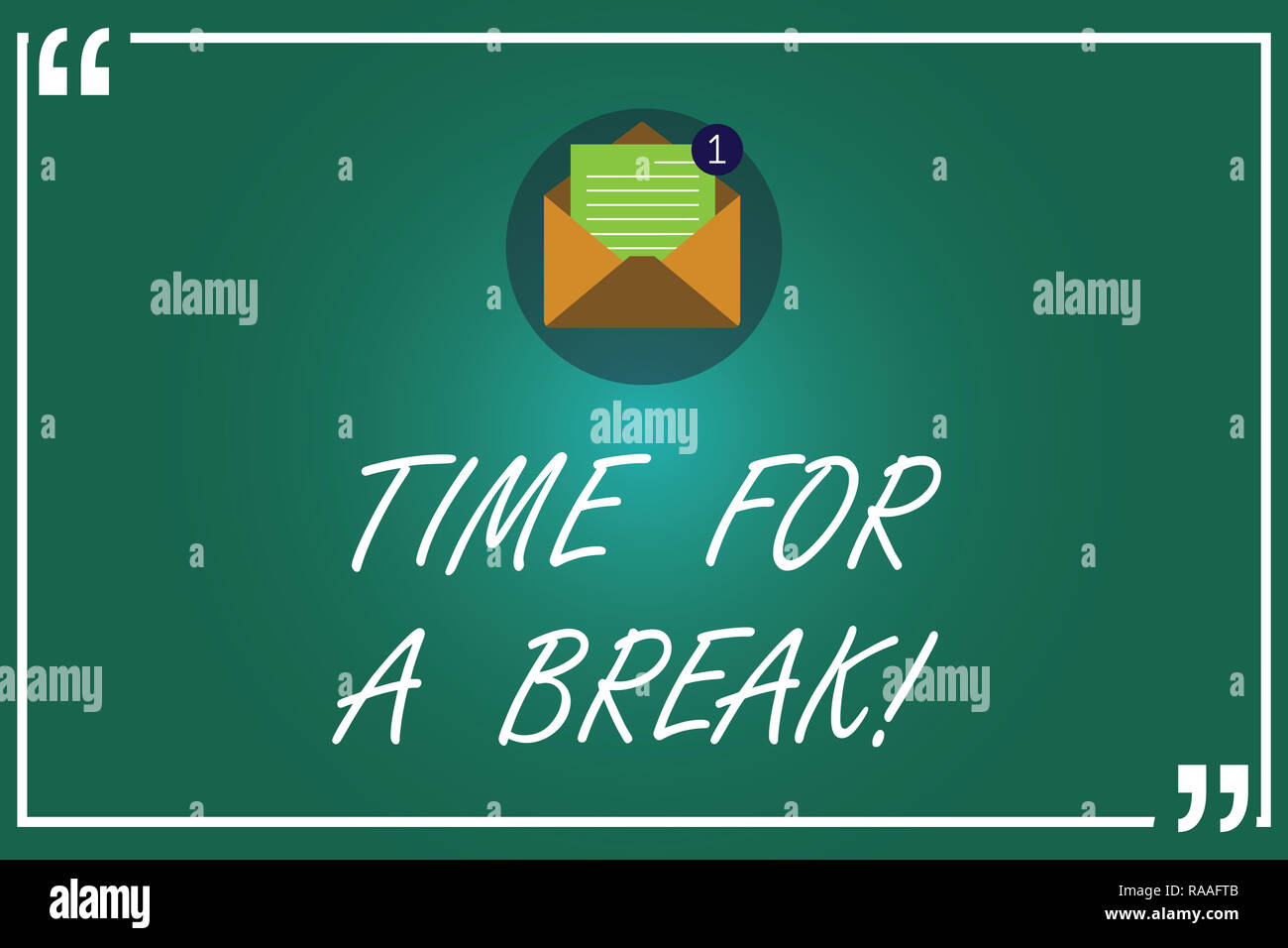 Handwriting text writing Time For A Break. Concept meaning Making a ...