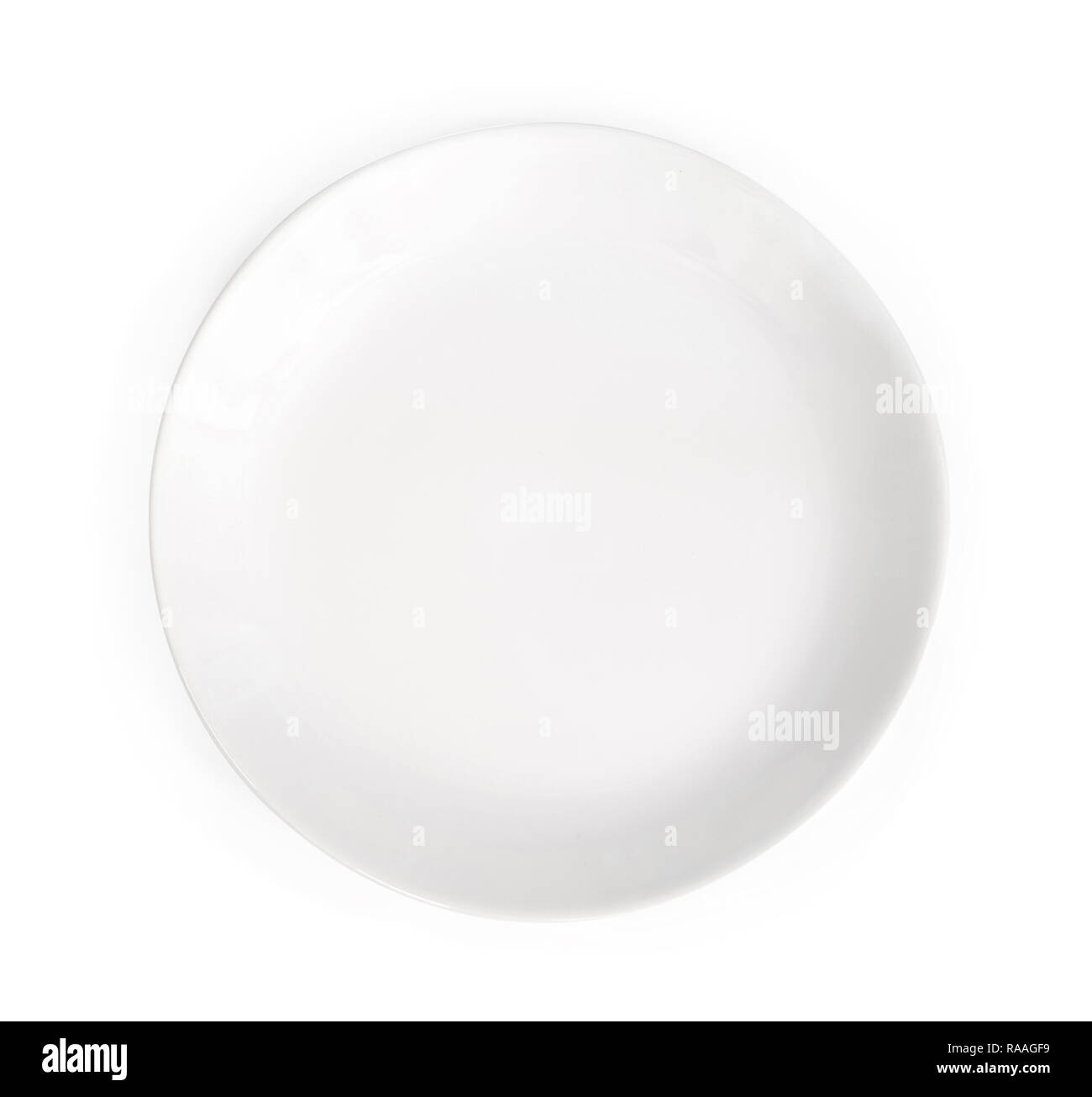 empty plate on white background Stock Photo - Alamy