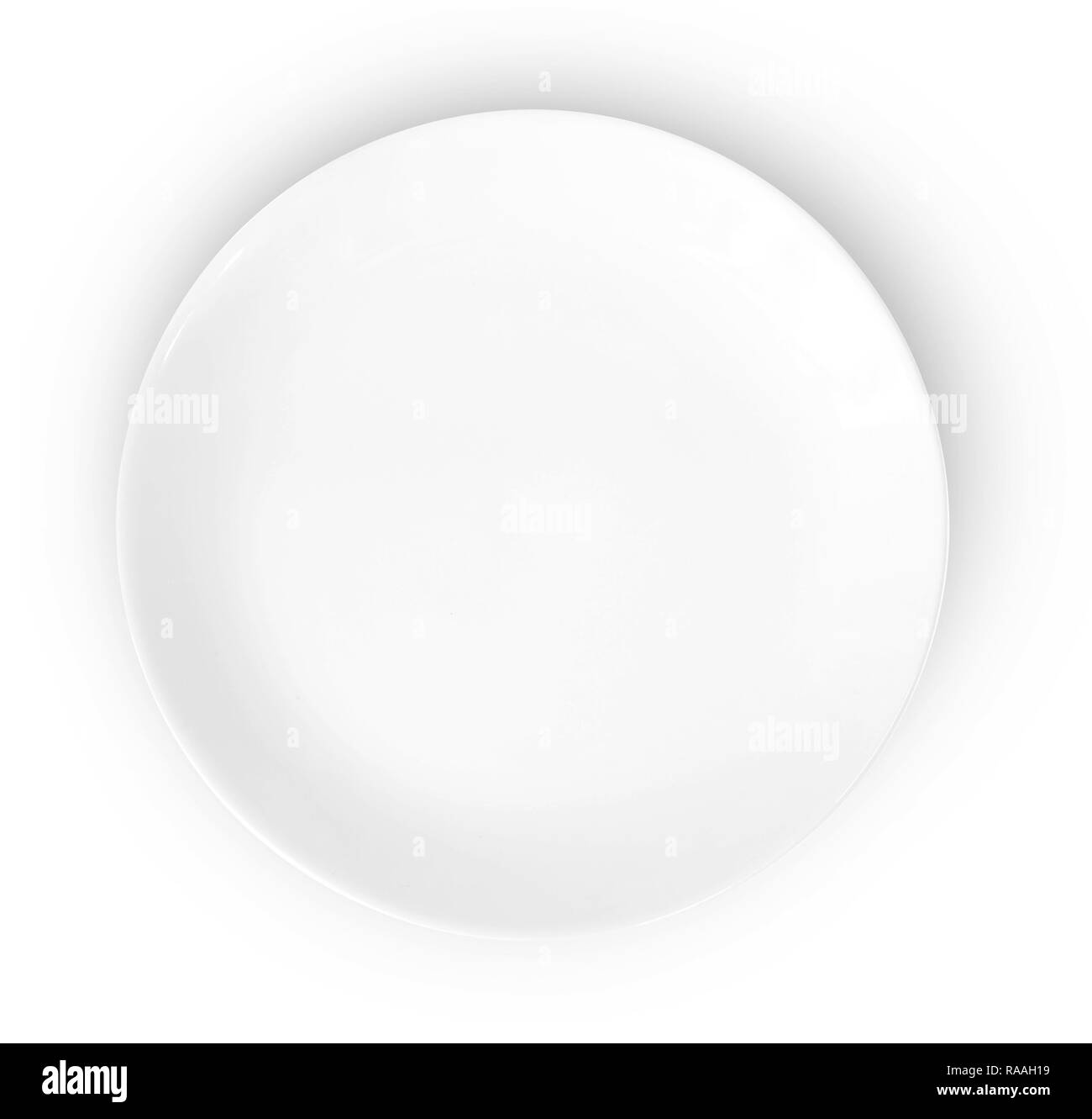 empty plate isolated on white background Stock Photo - Alamy