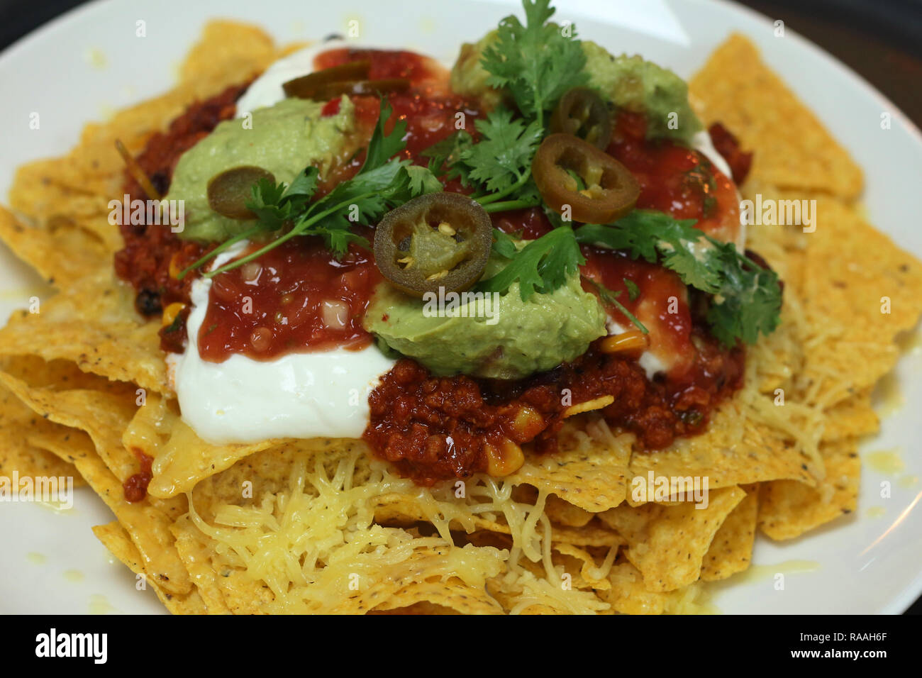 corn tortilla nachos Stock Photo