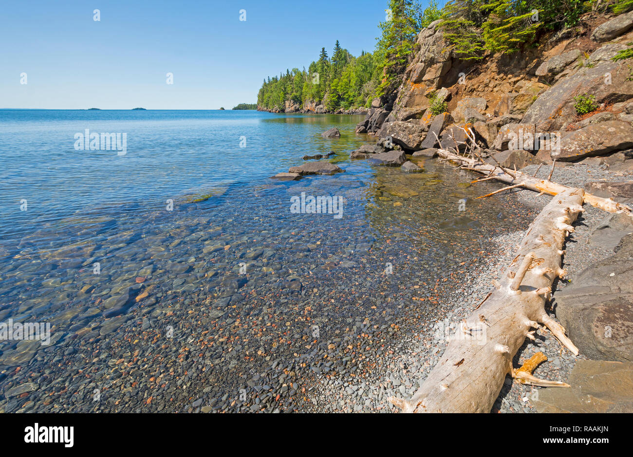Remote Bay in Sleeping Giant Provincial Park in Ontario Stock Photo