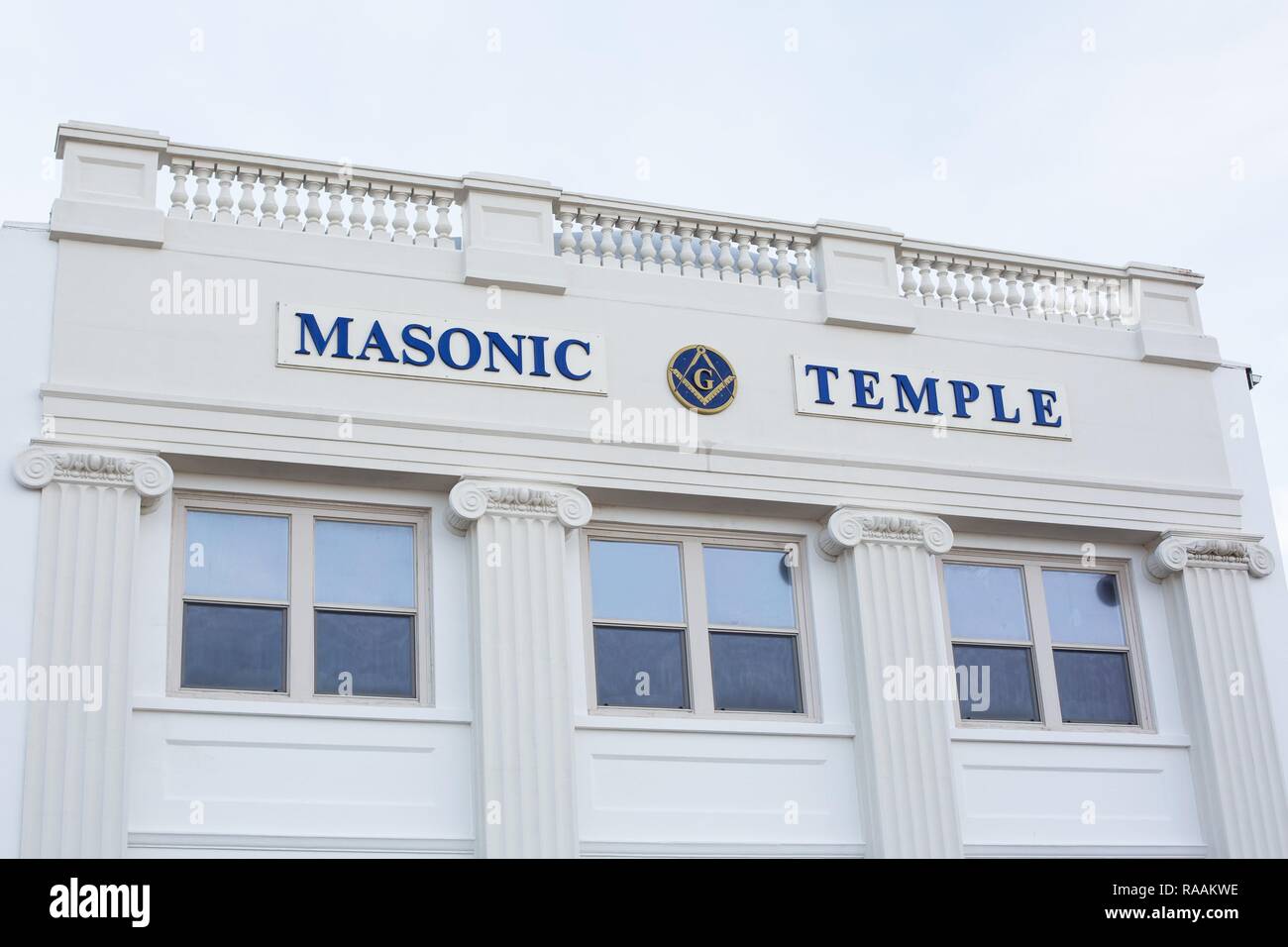 The Masonic Temple in Bandon, Oregon, USA Stock Photo Alamy
