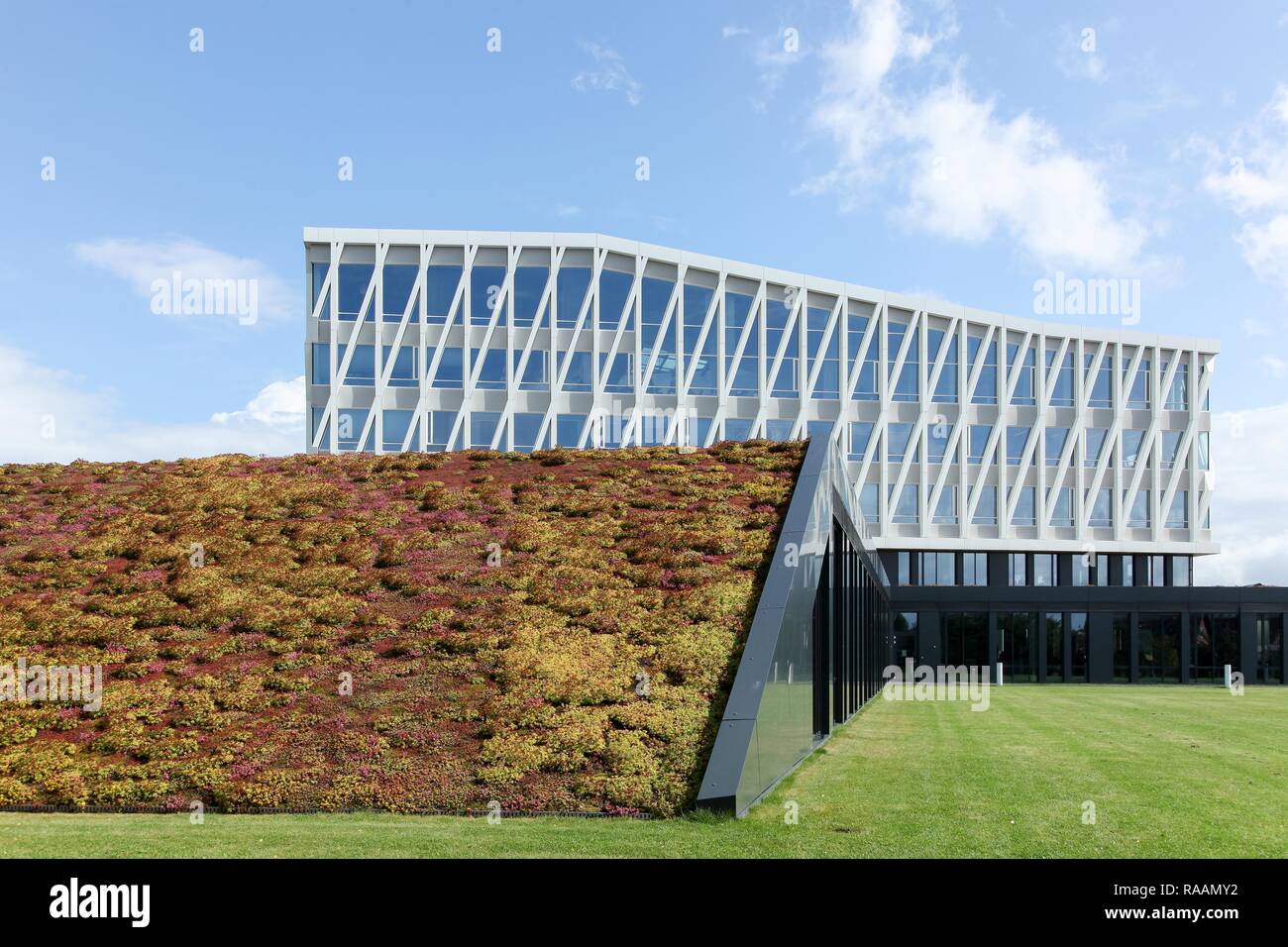 Viborg, Denmark - August 27, 2015: City hall of Viborg in Denmark from Henning Larsen international architecture firm Stock Photo