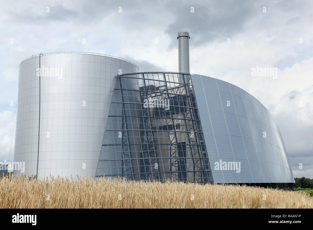 Viborg, Denmark - August 27, 2015: Viborg Power Station is a natural gas-fired power station operated by Energi Viborg in Viborg, Denmark Stock Photo