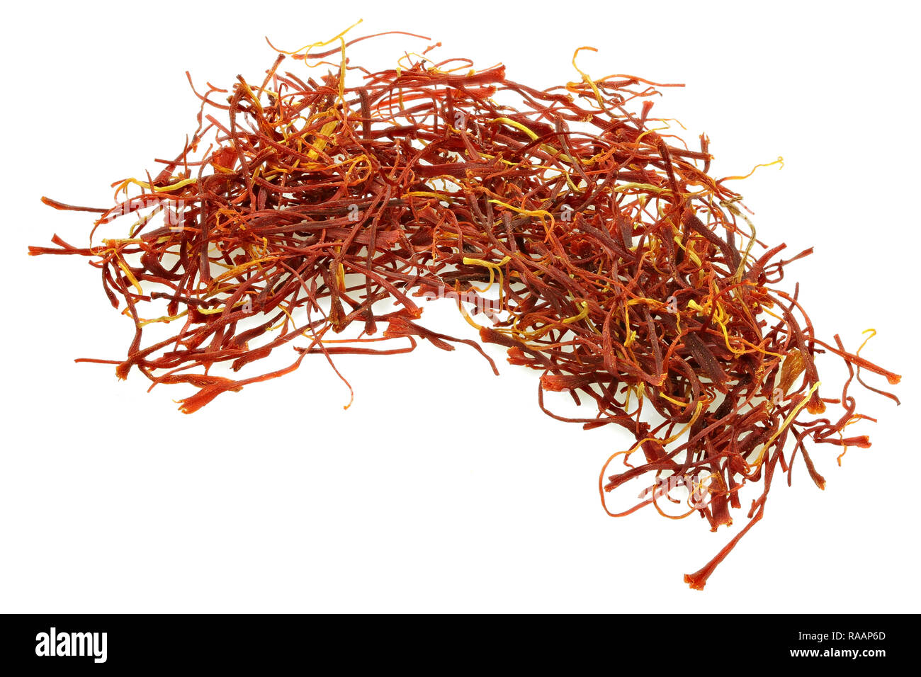 saffron threads isolated on white background Stock Photo Alamy