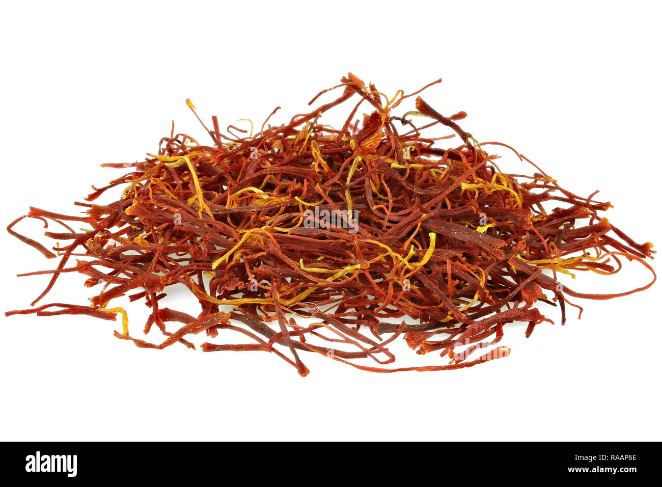 saffron threads isolated on white background Stock Photo Alamy