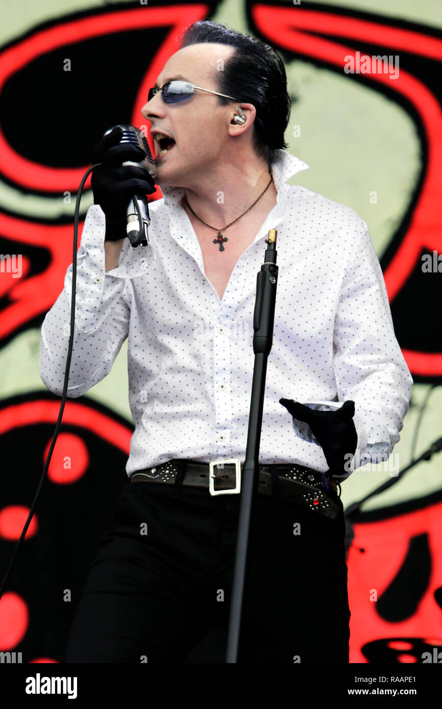 Dave Vanian Of The Damned Performs On Stage At The Barclaycard Presents British Summer Time Festival In Hyde Park On July 1 2017 In London England Stock Photo Alamy