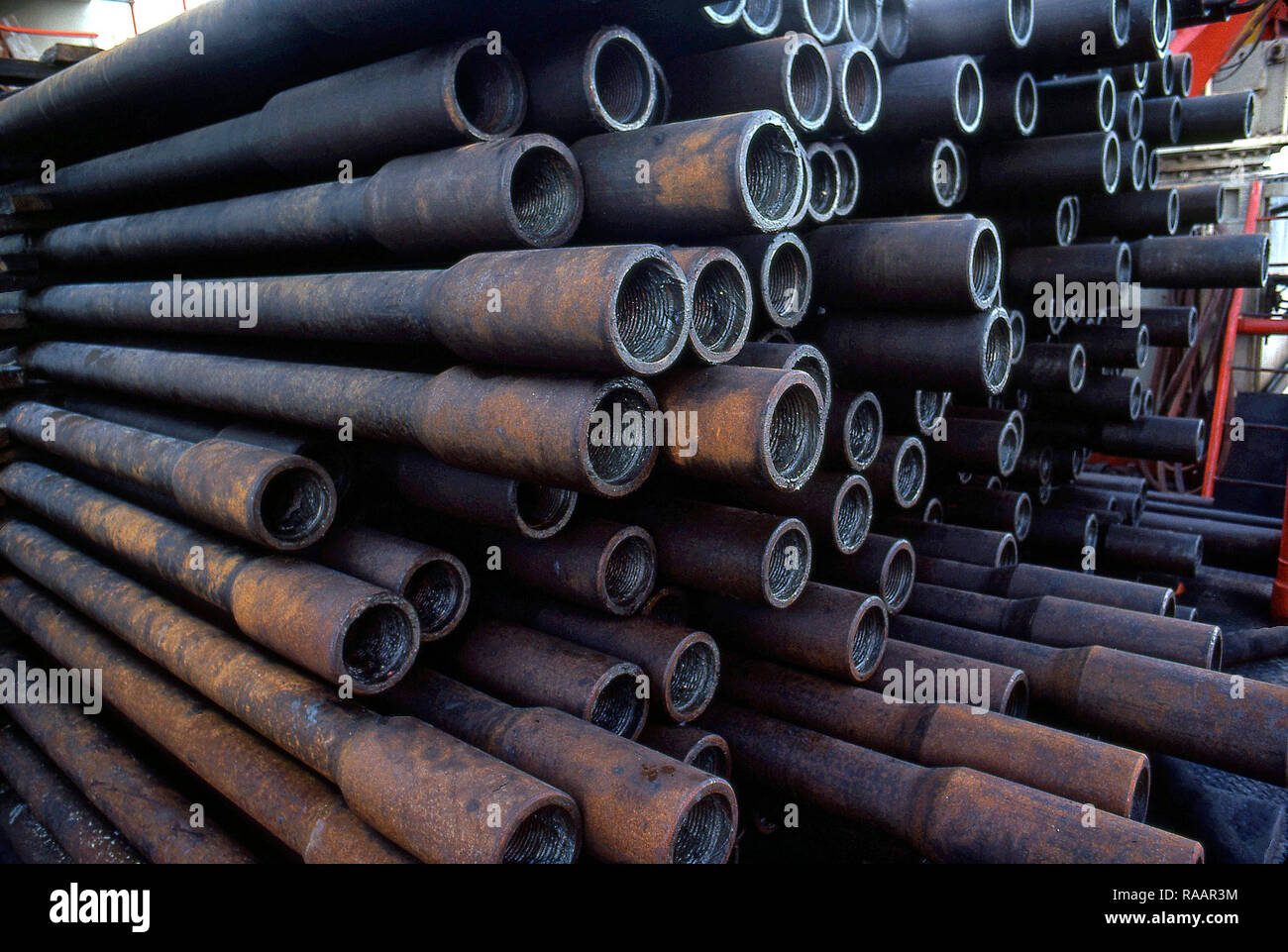 Oil field drill pipe Stock Photo Alamy