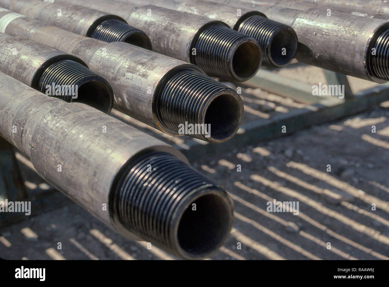 Oil field drill pipe Stock Photo Alamy