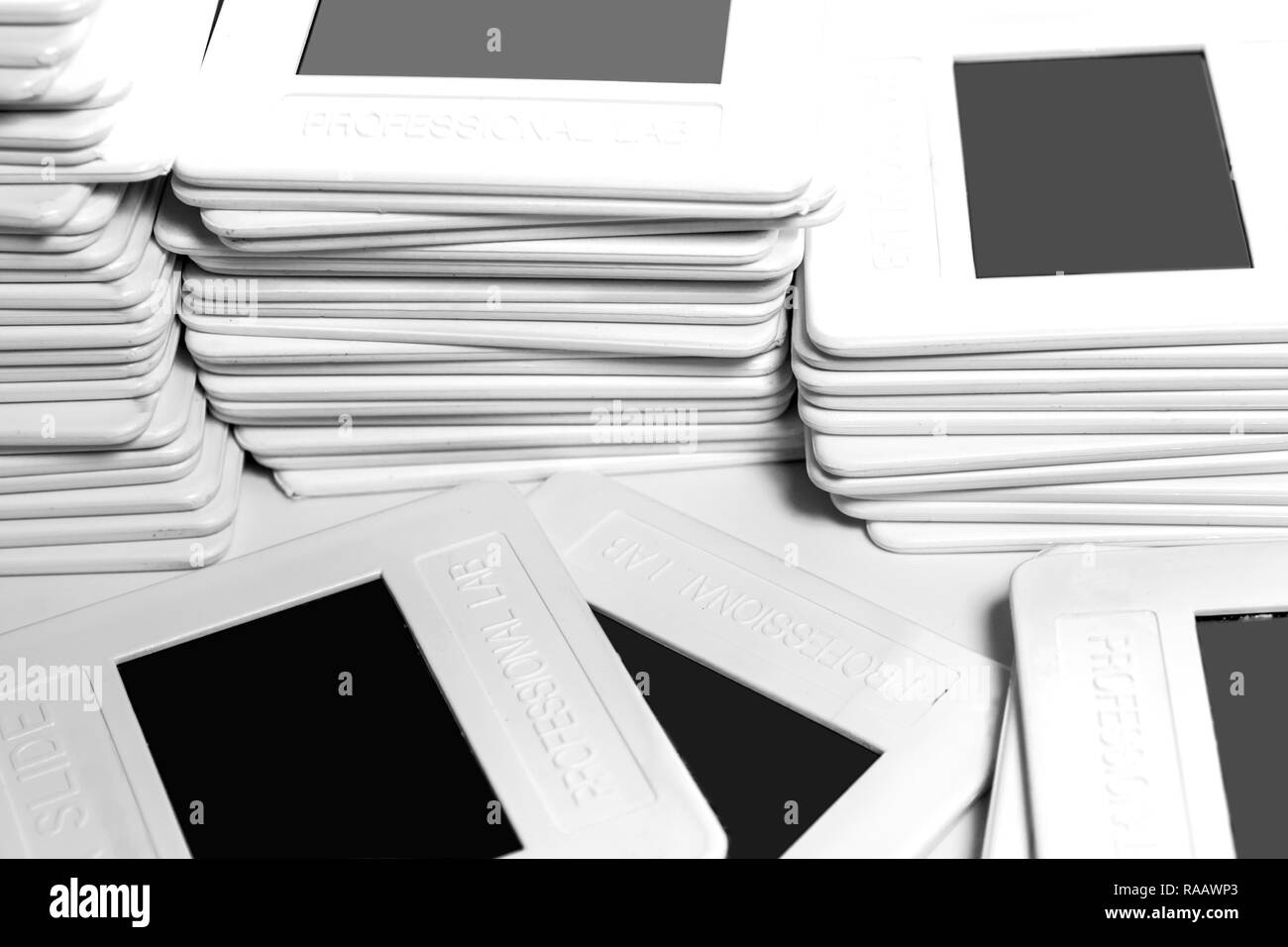 Set of old reversal film in plastic frame Stock Photo Alamy