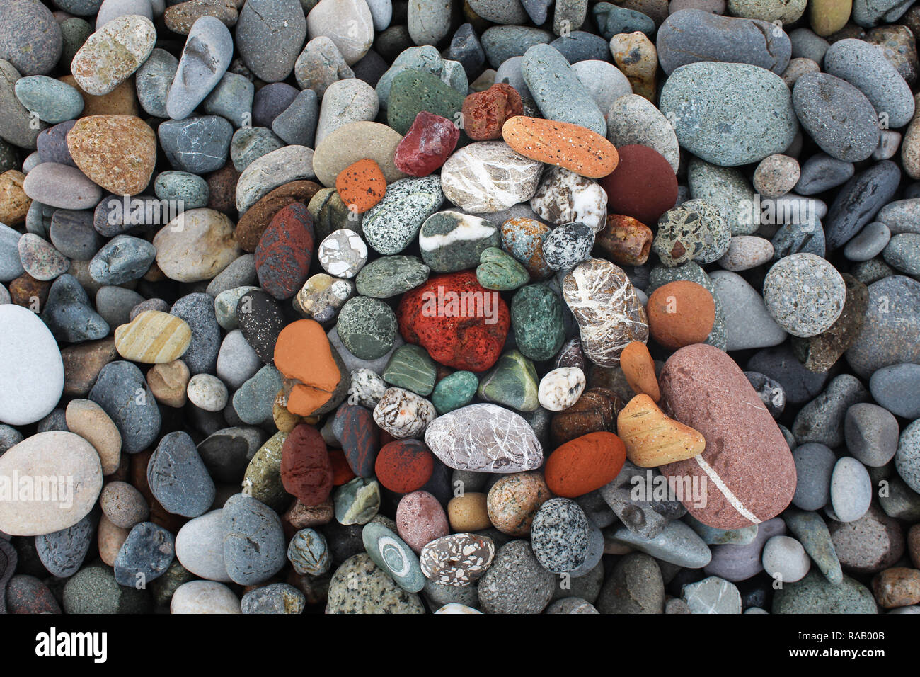 Colorful Beach Rocks Stock Photo