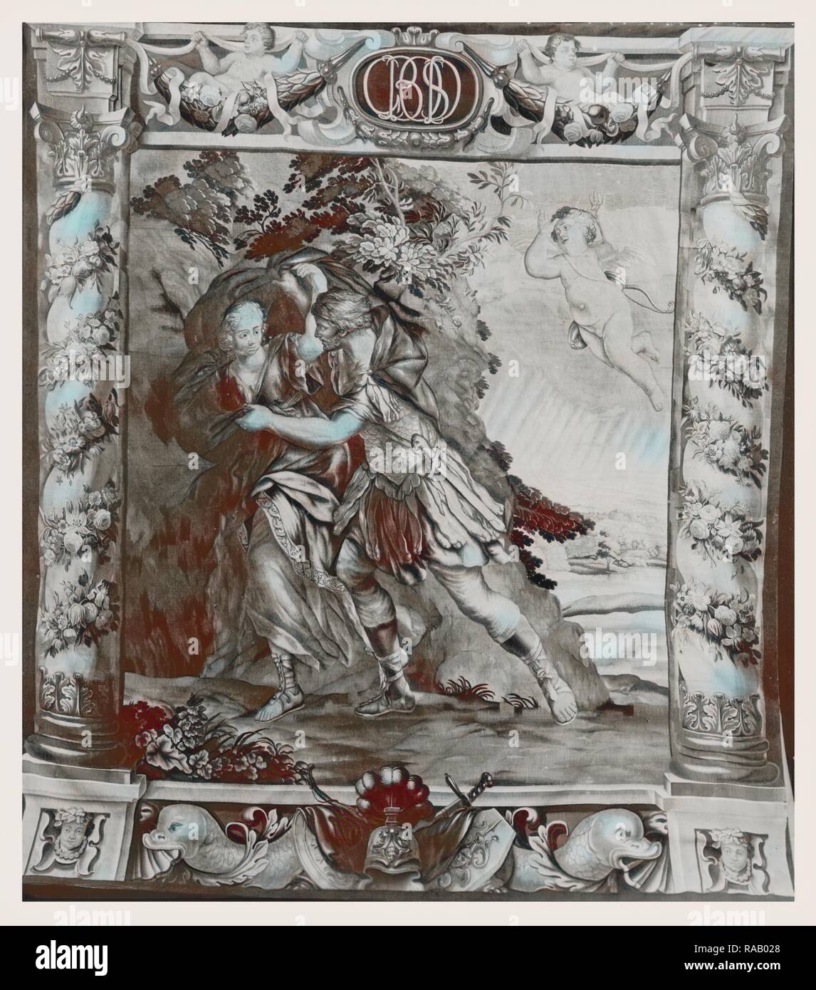 Aeneas and Dido take shelter in cav. Reimagined by Gibon. Classic art with a modern twist